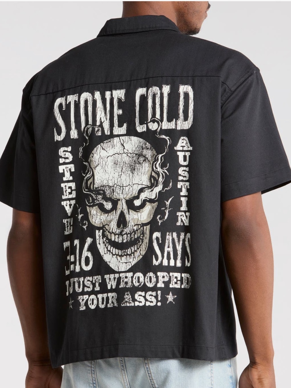 💀 GOODIE TWO SLEEVE WWE STONE COLD MECHANIC SHIRT BLACK 💀